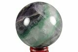 Colorful, Banded Fluorite Sphere - China #190799-1